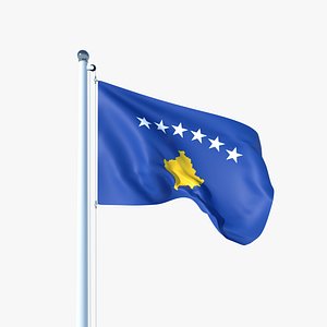 3D model Animated Flag of Kosovo