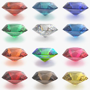 Asscher Cut Gemstones Collection Bundle