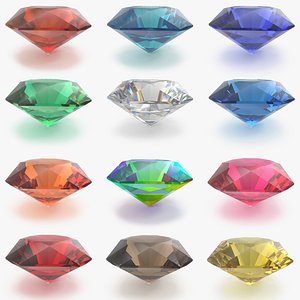 Asscher Cut Gemstones Collection Bundle