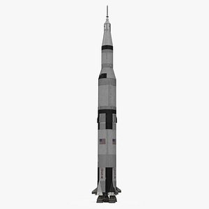 Saturn V Rocket Stages 3D