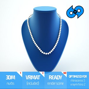 3d model of necklace stand