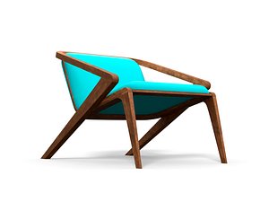 wooden home chair garden 3D
