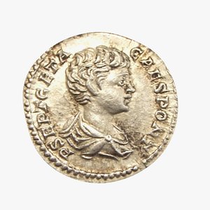 3D roman coin silver