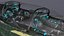 3D Futuristic Damaged Fighter Aircraft Rigged model
