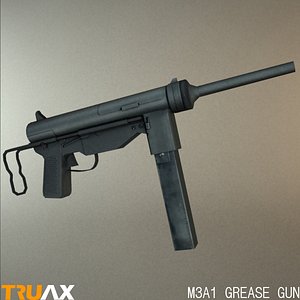 american m3a1 grease gun 3d max