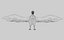 Two different version of vulture flying and sitting bird collection rigged and low poly