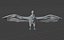 Two different version of vulture flying and sitting bird collection rigged and low poly