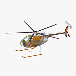 md-500e helicopter 3d model