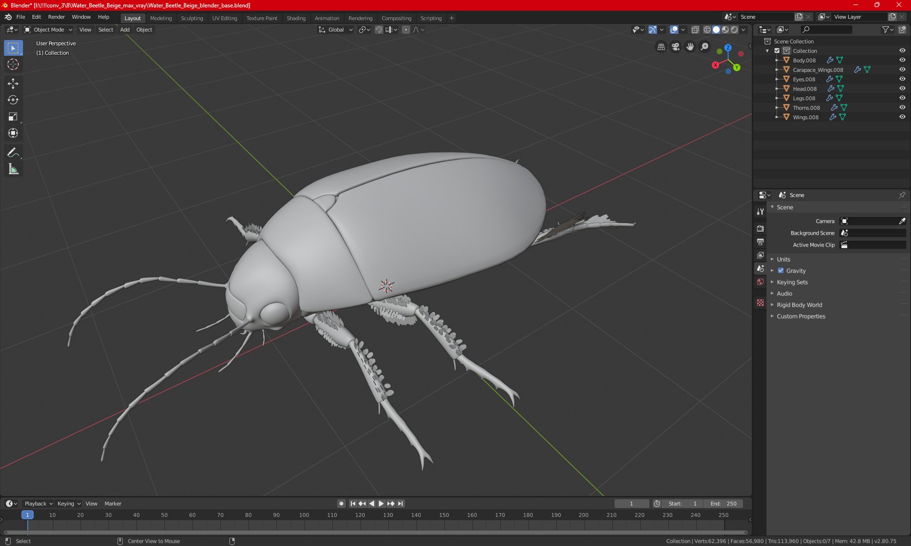 Water Beetle Beige 3D model https://p.turbosquid.com/ts-thumb/Vi/ypCKqD/gd/waterbeetlebeigevray3dmodel040/jpg/1718270722/1920x1080/fit_q87/0d69c706ccb23b51623c517bf22141aeb8ef1881/waterbeetlebeigevray3dmodel040.jpg