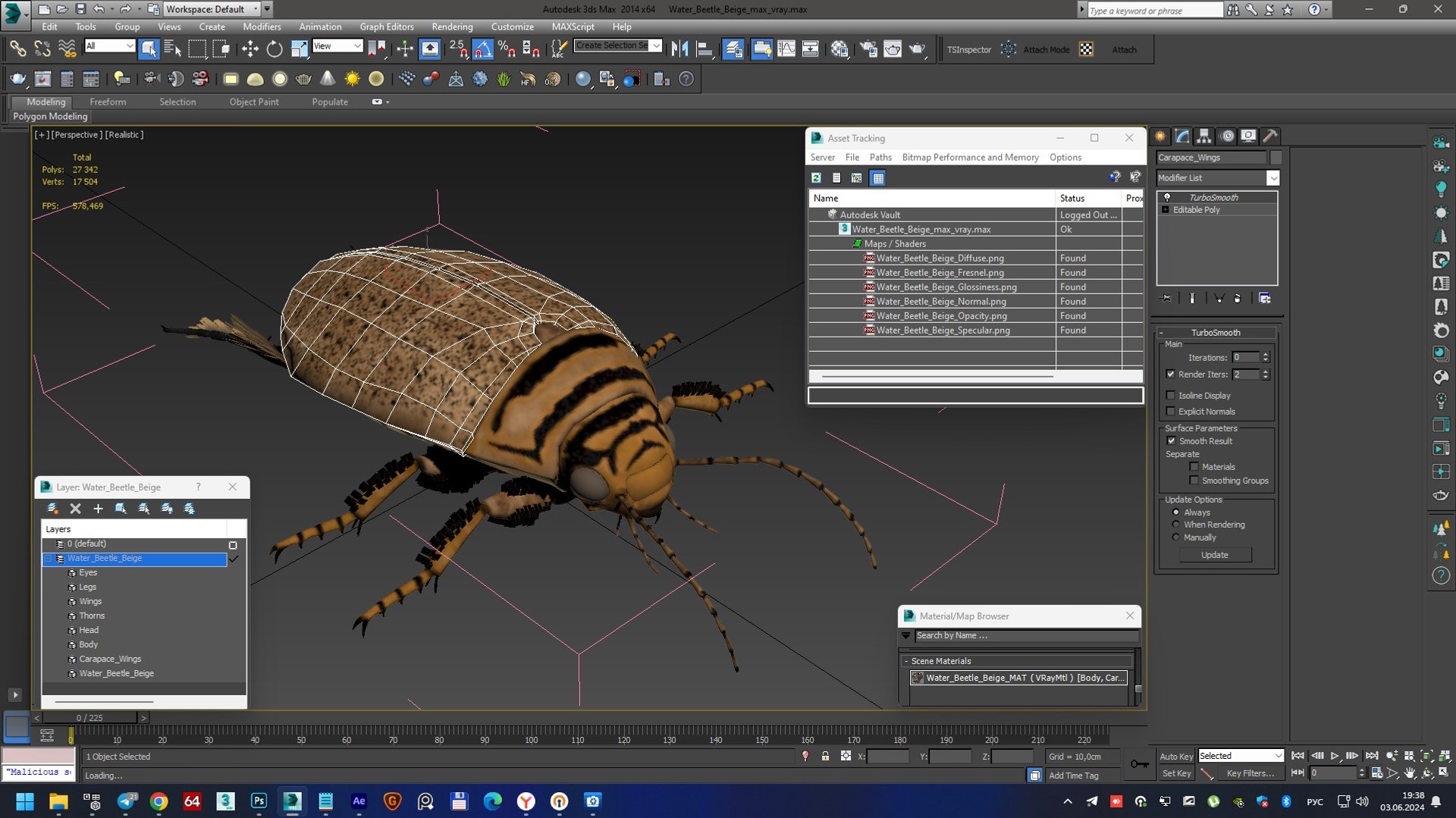 Water Beetle Beige 3D model https://p.turbosquid.com/ts-thumb/Vi/ypCKqD/xN/waterbeetlebeigevray3dmodel029/jpg/1718270681/1920x1080/fit_q87/cf7a6e0f05d9d8af31e600a911b74fe907319e77/waterbeetlebeigevray3dmodel029.jpg