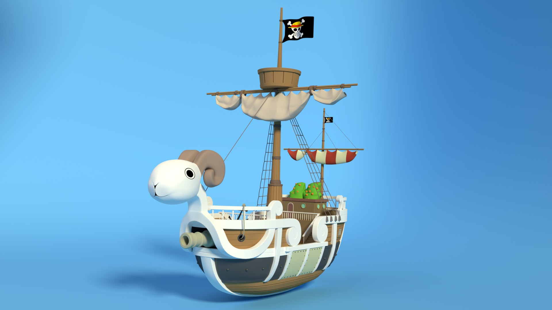 3D file One Piece Going Merry ship 🚢・3D print object to download