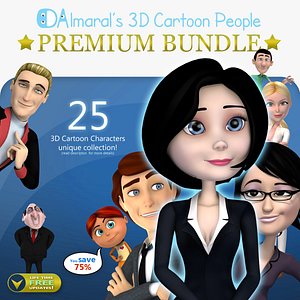characters cartoon people pack max