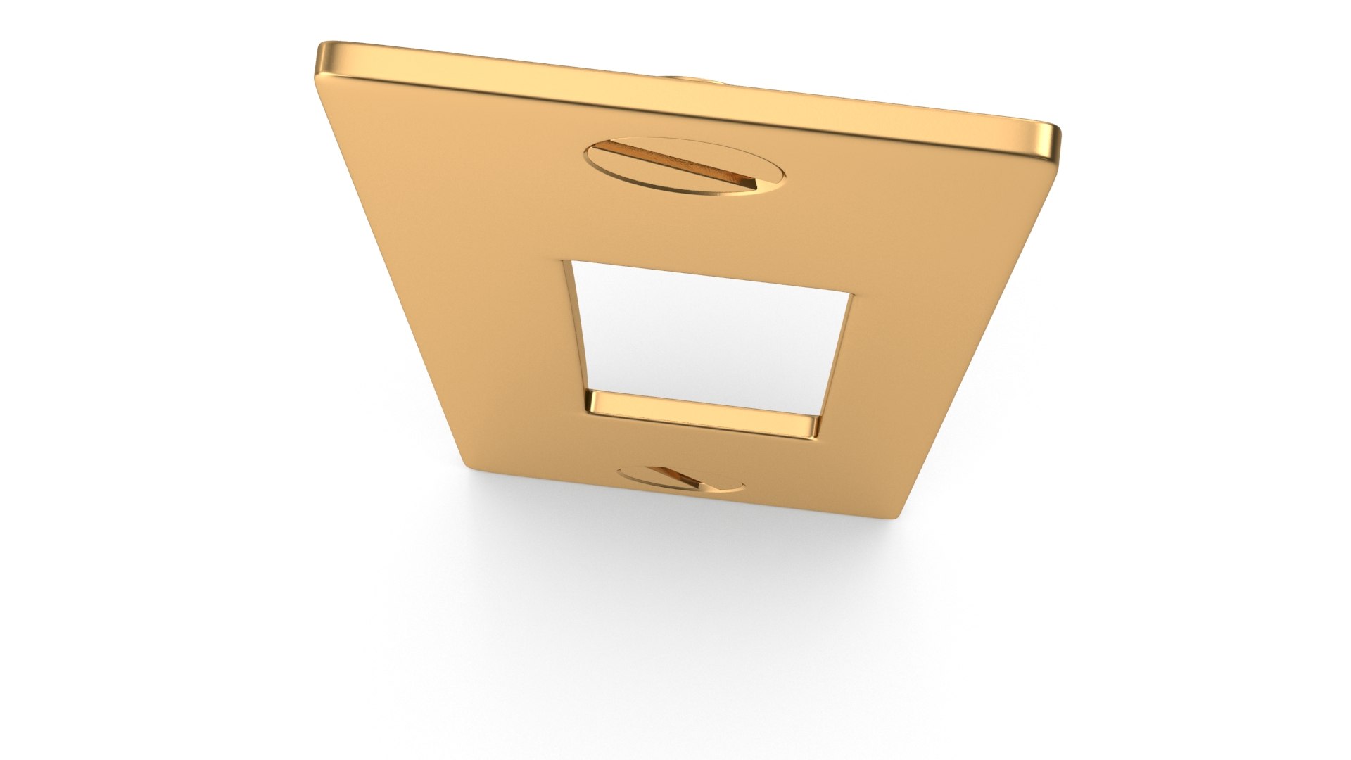 3D Door Strike Plate Golden V02 TurboSquid 1715238