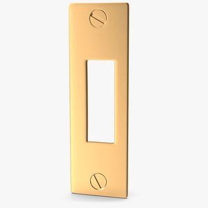 3D Door Strike Plate Golden V02