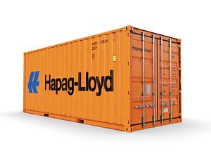 shipping container hapag-lloyd 20 3D model