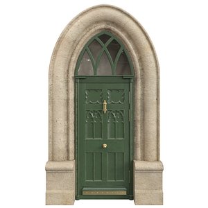 3D Entrance classic door 122