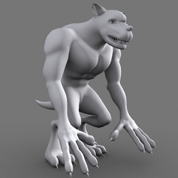 モンスター犬3dモデル Turbosquid