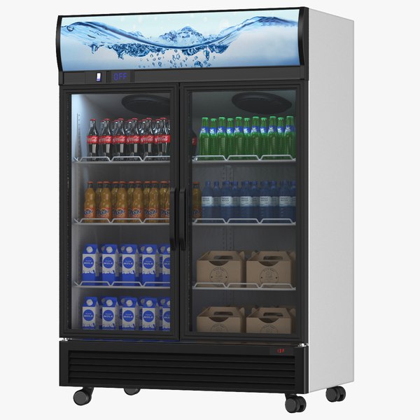 3D Full Detailed Commercial Fridge