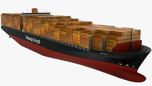 Container Ship Hapag Lloyd Hannover Express 3D model