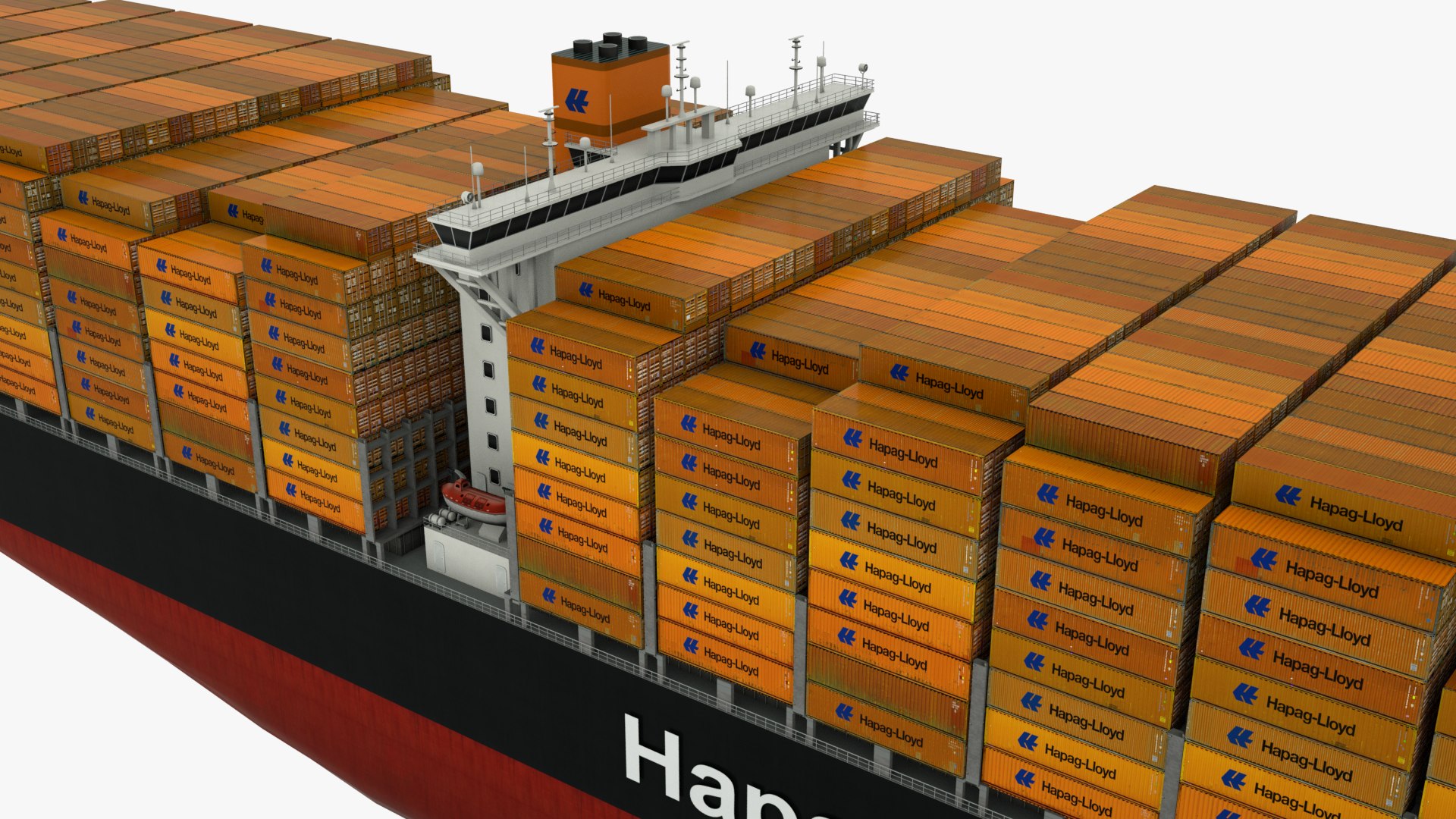 Container Ship Hapag Lloyd Hannover Express 3D Model - TurboSquid 1733545