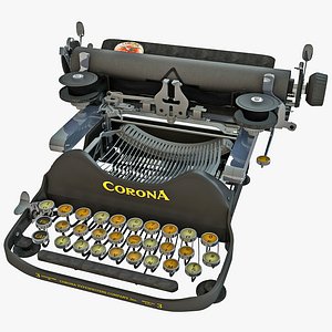 corona 1920 portable typewriter 3d model