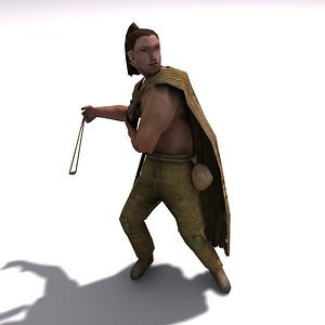Low poly Germanic Slinger