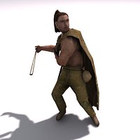 Low poly Germanic Slinger