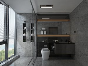 3D Modern Bathroom - 038