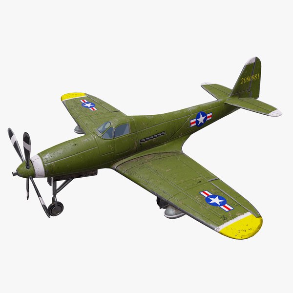 3D bell p-63 kingcobra fighter plane