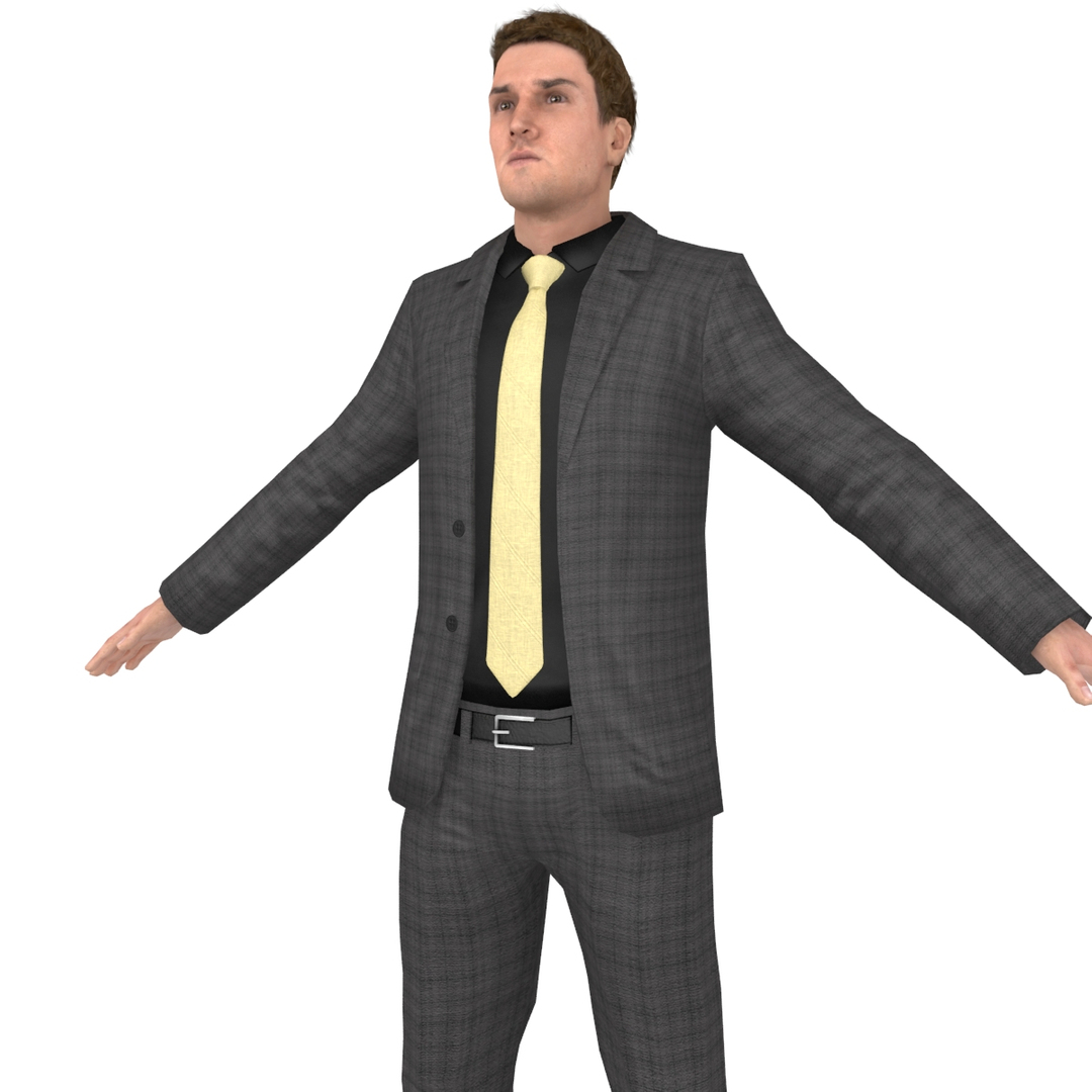 3d Model Man Suit - Turbosquid 1296504