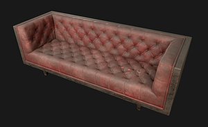 3D model Baughman Style Walnut Encased sofa