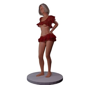 3D Stylized Sexy Young Woman
