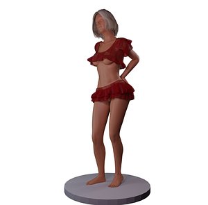 Stylized Sexy Young Woman