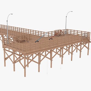 3D Wooden Pier