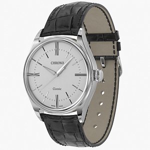 3D Chrono Classic Watch 3 White Dial Closed
