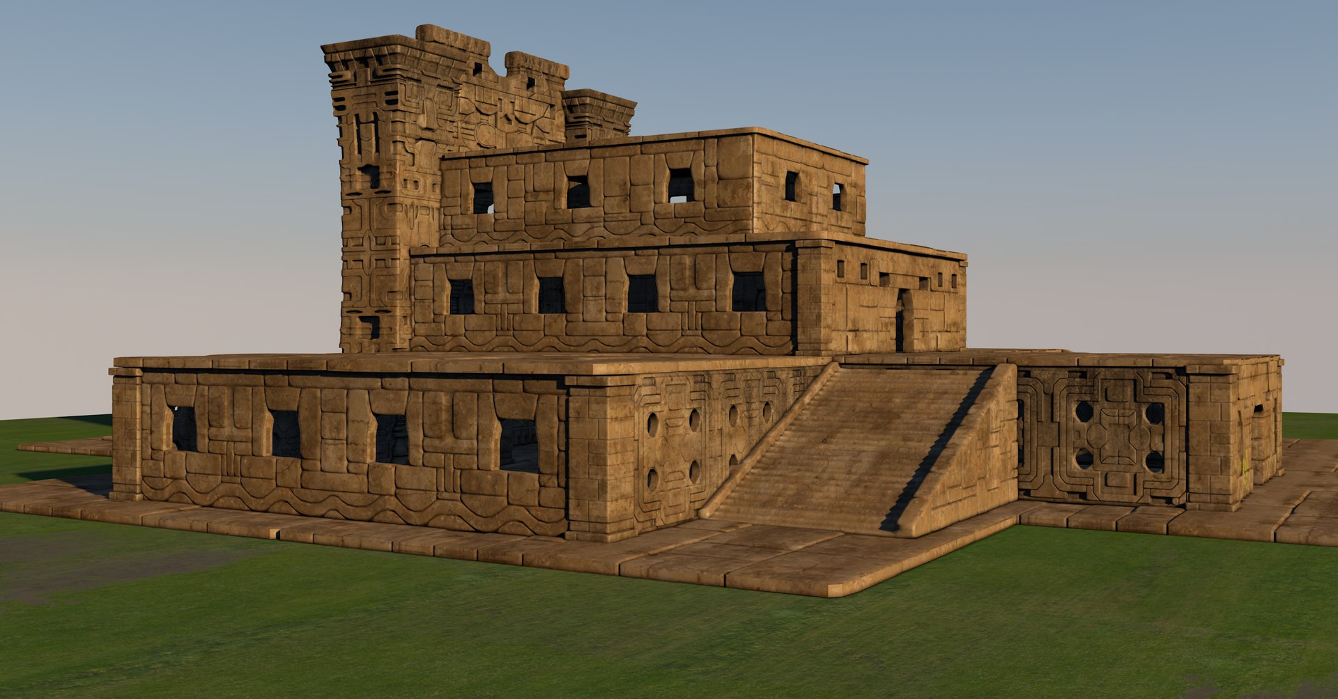3D Architectural Complex Pre-columbian Model - TurboSquid 1574697