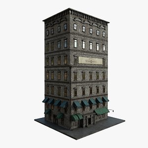 3D Old New york buildings 1930 6 Antique store model