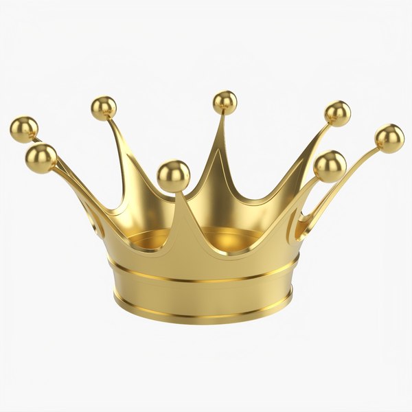 Royal coronation gold crown 01 3D model