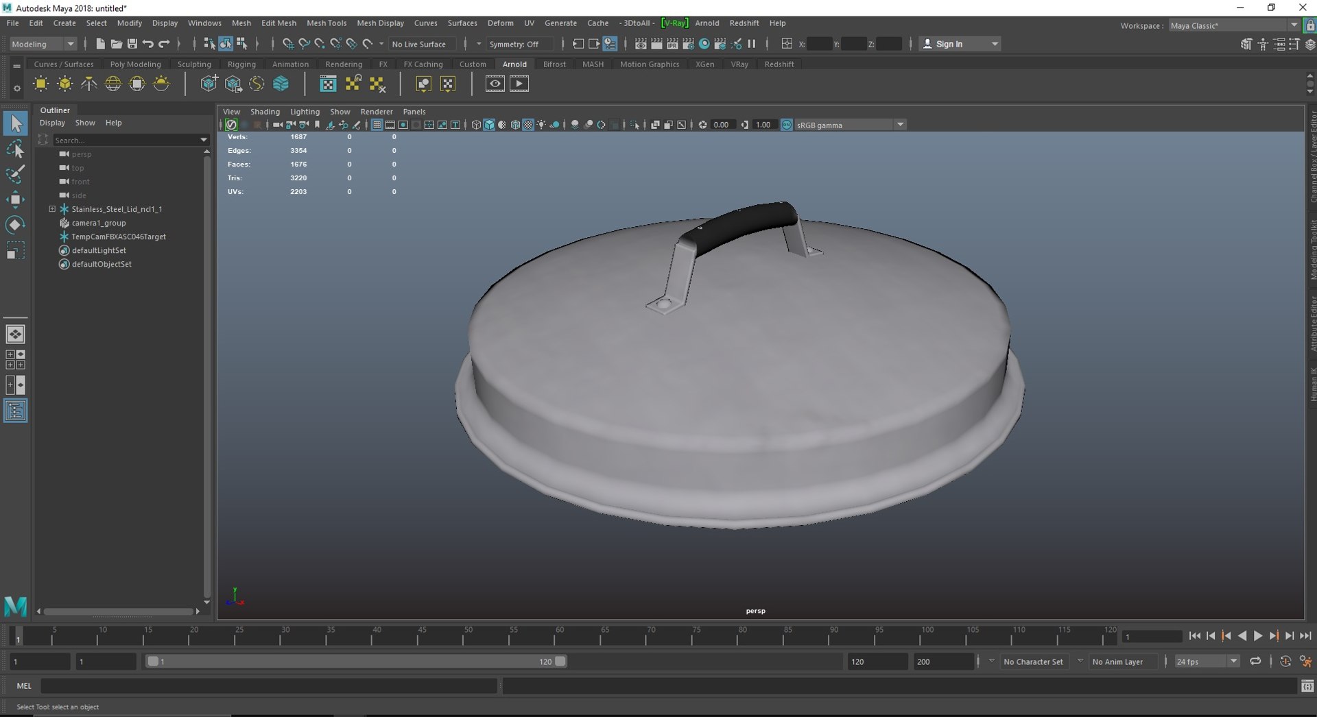 Stainless Steel Lid Model - TurboSquid 2269754