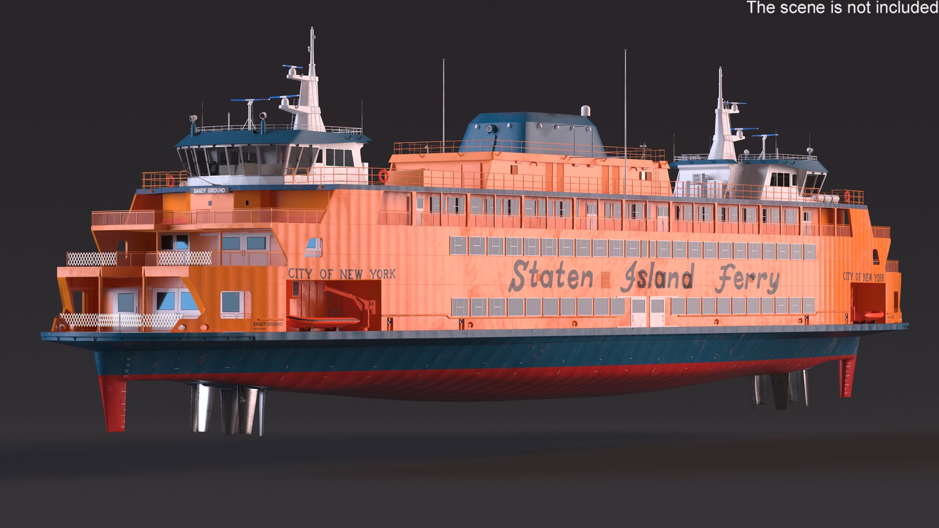 New York Staten Island Ferry Model - TurboSquid 2389967