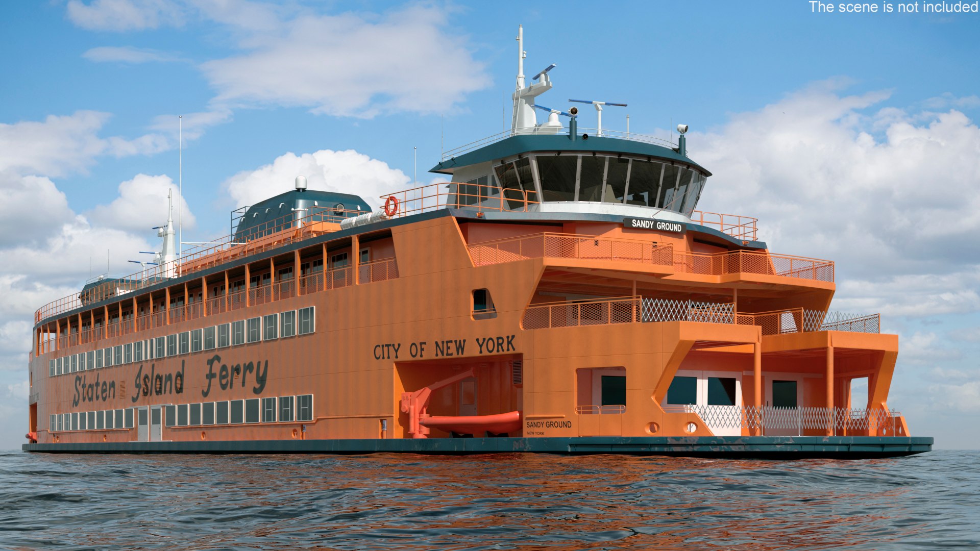 New York Staten Island Ferry Model - TurboSquid 2389967