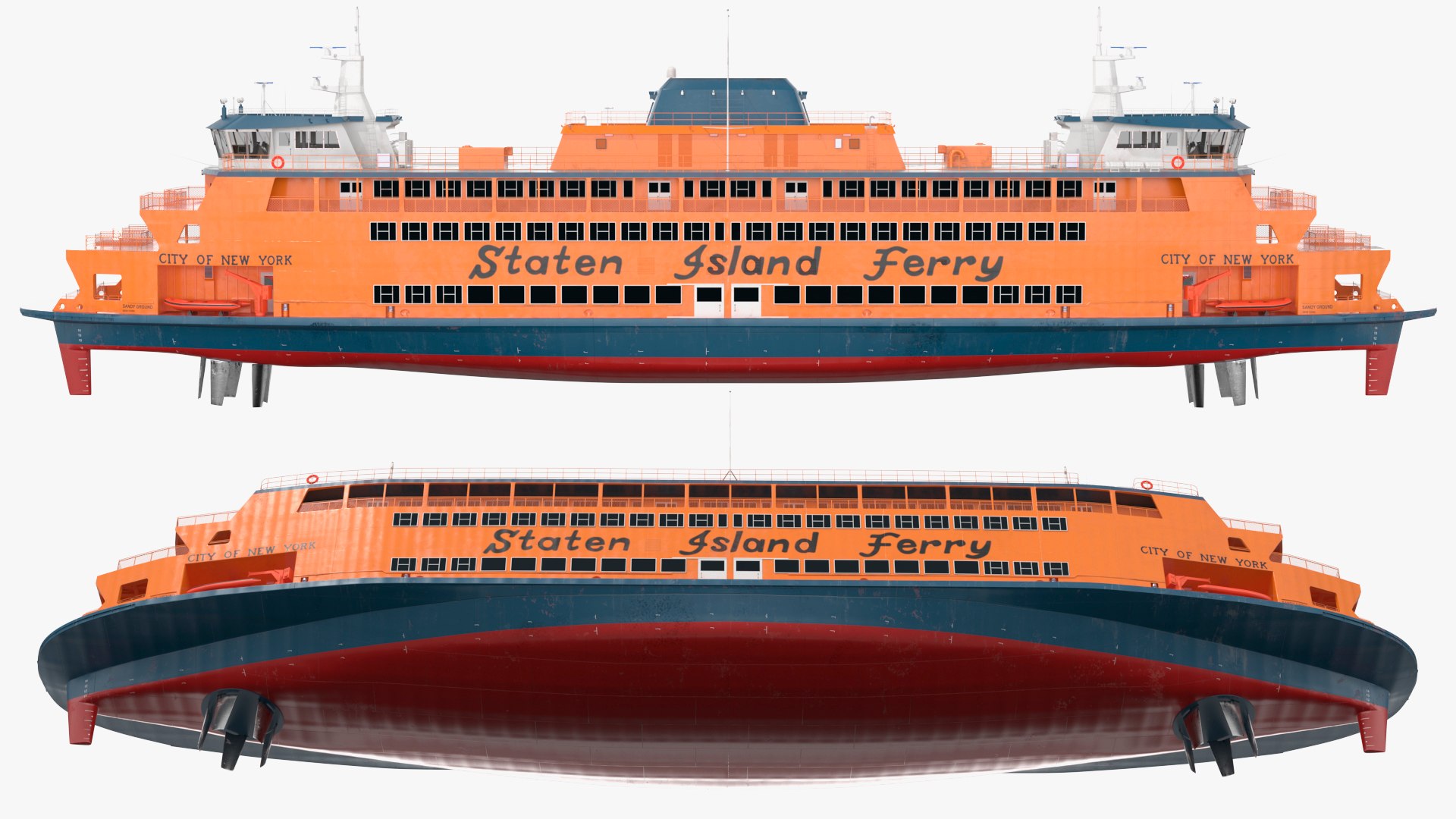 New York Staten Island Ferry Model - TurboSquid 2389967
