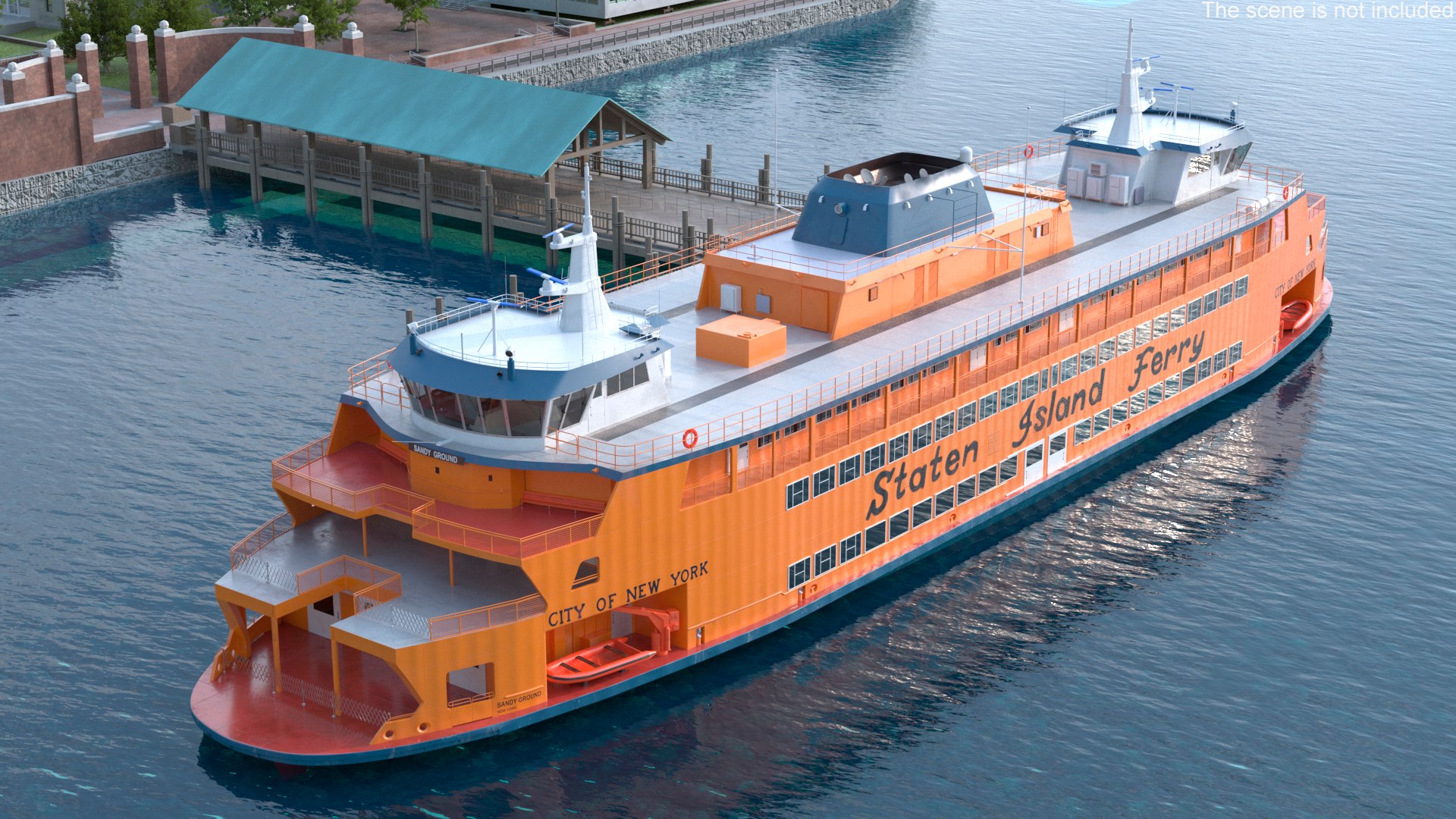 New York Staten Island Ferry Model - TurboSquid 2389967