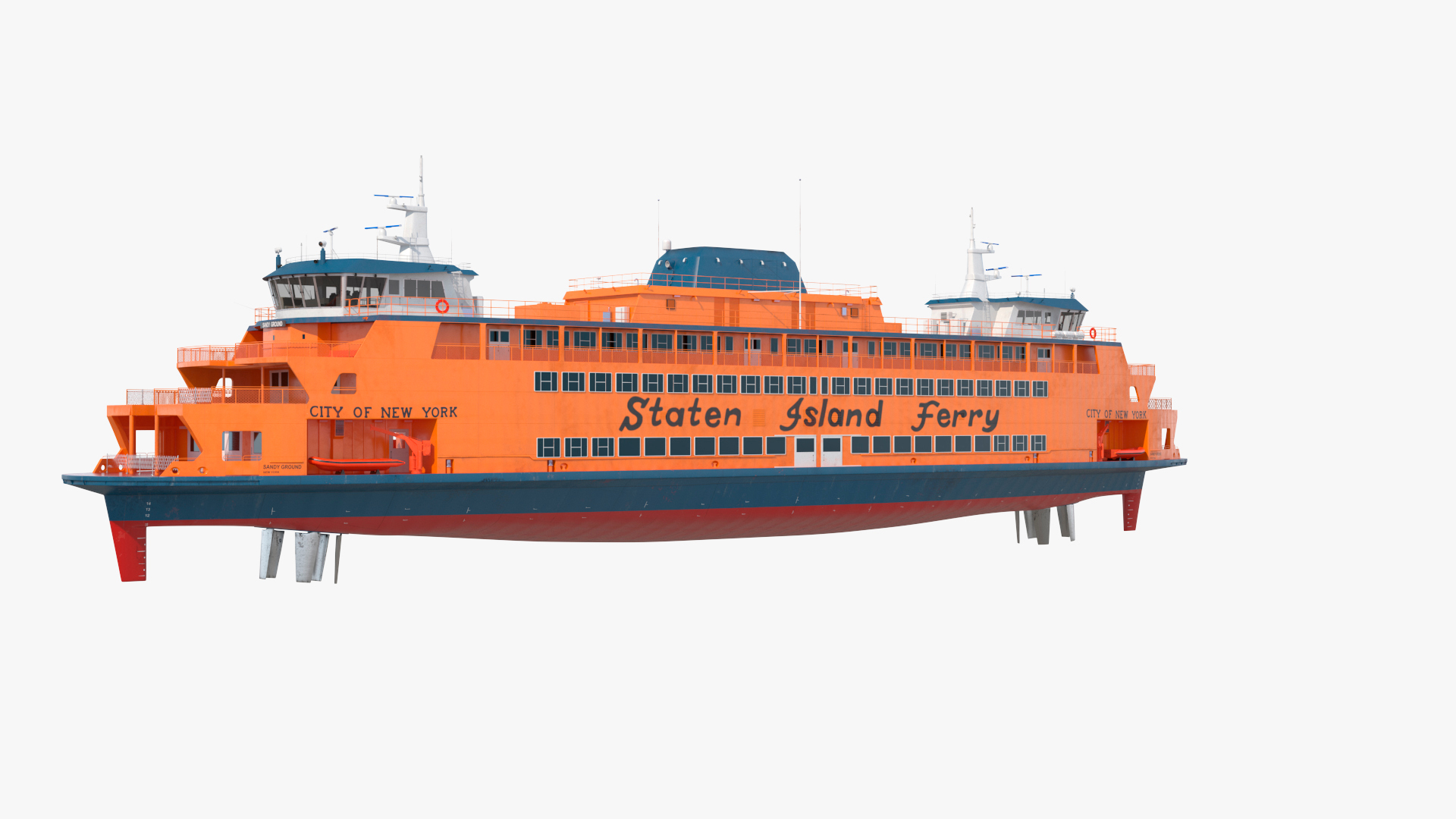 New York Staten Island Ferry Model - TurboSquid 2389967