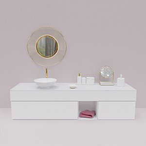 Bathroom Cabinet With Decoration