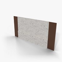 Mia Stone and Walnut Wall - Feature Wall with LED Cove