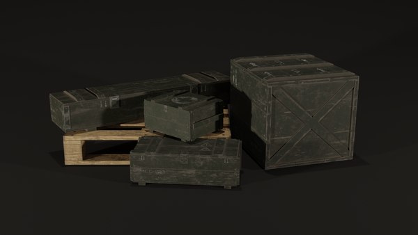 3D Military Boxes model