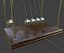 Newton Cradle Pendelball Animated Rigged
