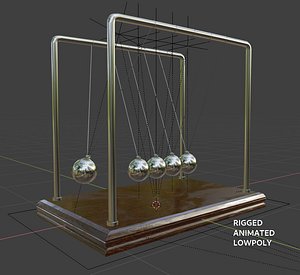 newtons pendulum cradle ball 3D model