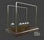 Newton Cradle Pendelball Animated Rigged